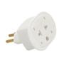 Imagem de Adaptador Tomada Bipolar Parede Universal 2 Pinos Tipo T Forlux Viagem Branco Benjamin 2p 10A 250V