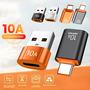 Imagem de Adaptador USB-A para USB-C 10A OTG NNBILI - Conversor Tipo C para USB 3.0 (Compatível com Xiaomi e MacBook)