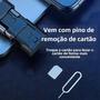 Imagem de Adaptador USB-C 9 em 1 Multifuncional - Cabo de Dados, Leitor de Cartões SIM e TF