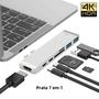 Imagem de Adaptador USB-C Hub 4K - HDMI, Thunderbolt 3, USB 3.1, Leitor TF/SD e PD para MacBook Air/Pro M3/M2