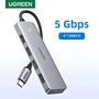 Imagem de Adaptador USB-C Ugreen 4 Portas USB 3.0 - Compatível com Macbook, iPad Pro e Samsung Galaxy