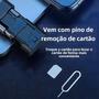 Imagem de Adaptador USB Tipo C 9 em 1 OTG Cabo de dados multifuncional Leitor de cartão SIM TF Caso de