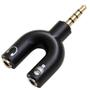 Imagem de Adaptador Y Para fone Plug P2 X P3 Splitter Headset Fone Microfone