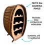 Imagem de Adega Barril Em Madeira Rústica de 11 Garrafas De Vinho Decorativa