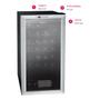 Adega Suggar Toulouse 29 Garrafas Preta Inox 220V AD2722IX Imagem de Adega Suggar Toulouse 29 Garrafas Preta Inox 220V AD2722IX
