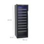Imagem de Adega Venax Piubella 50 Garrafas Preto Porta Invertida - 110V