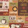 Imagem de Adesivo Azulejos Retro Vintage Coffee Para Cozinha