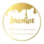 Imagem de Adesivo "Brownie Wonka" - Ref.2007 - Hot Stamping - Dourado - 50 unidades - Stickr - Rizzo