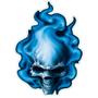 Imagem de Adesivo Caveira Blue Flame Skull Azul guitarra Made USA
