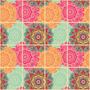 Imagem de Adesivo de Azulejo Floral Boho 10x10 cm com 50un