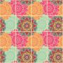 Imagem de Adesivo de Azulejo Floral Boho 10x10 cm com 50un
