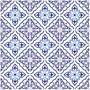 Imagem de Adesivo de Azulejo Hidráulico Azul Clássico 20x20cm 24un