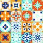 Imagem de Adesivo de Azulejo Hidráulico Barcelona 10x10cm com 100un