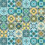 Imagem de Adesivo de Azulejo Hidráulico Rococó 10x10cm com 50un