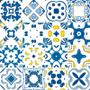 Imagem de Adesivo de Azulejo - Ladrilho Hidráulico - 15cm x 15cm - 16un - 382Azme