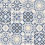 Imagem de Adesivo de Azulejo para Cozinha Azul Real 20x20 cm 24un