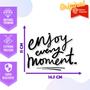 Imagem de Adesivo de Carro Aproveite Cada Momento Enjoy Every Moment - Cor Dourado