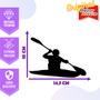 Imagem de Adesivo de Carro Canoa e Atleta Canoagem - Cor Marrom