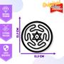 Imagem de Adesivo de Carro Circulo De Hécate Símbolo Wicca - Cor Prata