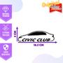 Imagem de Adesivo de Carro Clube Honda Civic - Cor Amarelo