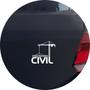 Imagem de Adesivo de Carro Engenheiro Civil Profissão Engenharia Civil - Cor Branco