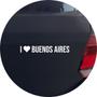 Imagem de Adesivo de Carro Eu Amo Buenos Aires - I Love Buenos Aires - Cor Branco