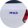 Imagem de Adesivo de Carro Eu Amo Milão - I Love Milão - Cor Branco