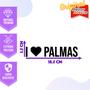 Imagem de Adesivo de Carro Eu amo Palmas - I Love Palmas - Cor Rosa Claro