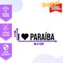 Imagem de Adesivo de Carro Eu amo Paraíba - I Love Paraíba - Cor Dourado
