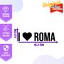 Imagem de Adesivo de Carro Eu Amo Roma - I Love Roma - Cor Branco