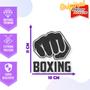 Imagem de Adesivo de Carro Luta Boxe Punho Boxing - Cor Prata