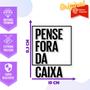 Imagem de Adesivo de Carro Pense Fora da Caixa - Cor Branco