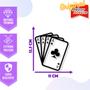 Imagem de Adesivo de Carro Poker Cartas Full Ace - Cor Branco