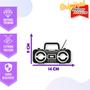 Imagem de Adesivo de Carro Rádio Boombox Retrô - Cor Prata