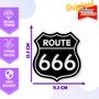 Imagem de Adesivo de Carro Route 666 - Rota 666 - Cor Amarelo