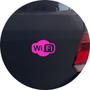 Imagem de Adesivo de Carro Símbolo Wireless Internet Wifi - Cor Rosa