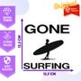 Imagem de Adesivo de Carro Surf Gone Surfing Surfista - Cor Prata