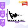 Imagem de Adesivo de Carro Wakeboard Wake Life - Cor Branco