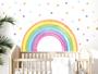Imagem de adesivo de parede arco íris e estrelas aquarela infantil - Senhorita Decor