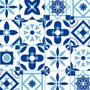 Imagem de Adesivo De Parede Azulejo Com Desenho Grego Azul