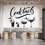 Imagem de Adesivo de parede decorativo cocktails, drink, bar e bebidas