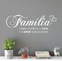 Imagem de Adesivo De Parede Decorativo Decal Frase Família Com Amor