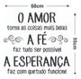 Imagem de Adesivo De Parede Decorativo Frase Amor Fé Esperança