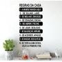 Imagem de Adesivo De Parede Decorativo motivacional Frase Regras da Casa