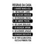 Imagem de Adesivo De Parede Decorativo motivacional Frase Regras da Casa