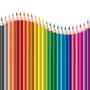 Imagem de Adesivo de Parede Infantil Lápis de Cor Onda Colorida 100x110cm