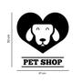 Imagem de Adesivo de Parede Logo Pet Shop Preto