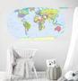 Imagem de Adesivo De Parede Mapa Mundi Escritório Estudos Mundial