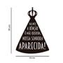 Imagem de Adesivo de Parede Oração Nossa Senhora Aparecida Silhueta Daí-nos a Benção
