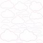 Imagem de Adesivo de Parede Quarto Infantil Menino e Menina Nuvens Brancas